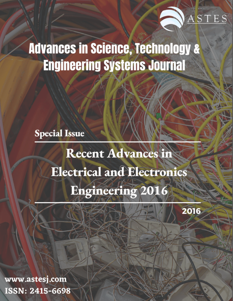 Special Issue on Recent Advances in Electrical and Electronics Engineering 2016