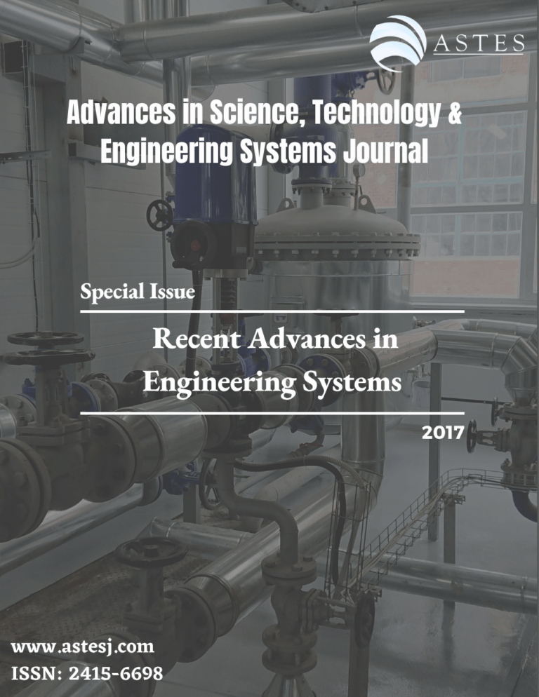 Special Issue on Recent Advances in Engineering Systems 2017
