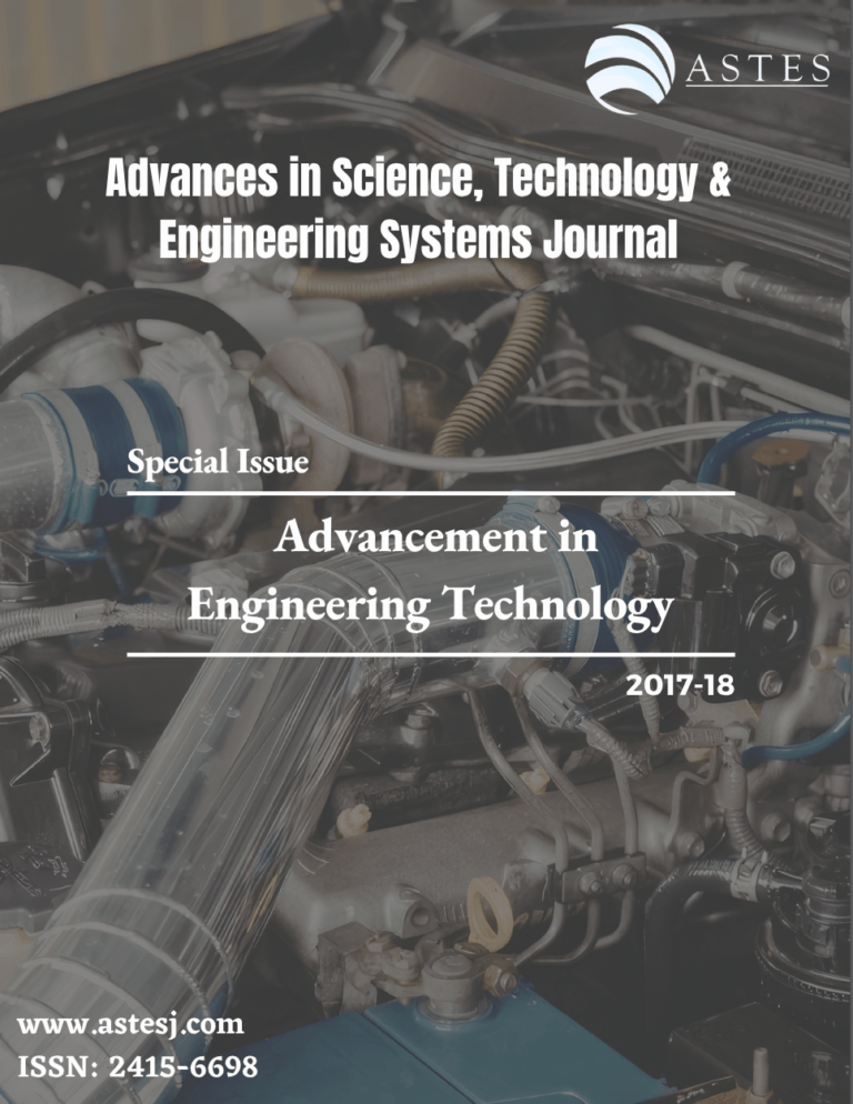 Special Issue on Advancement in Engineering Technology 2017-18