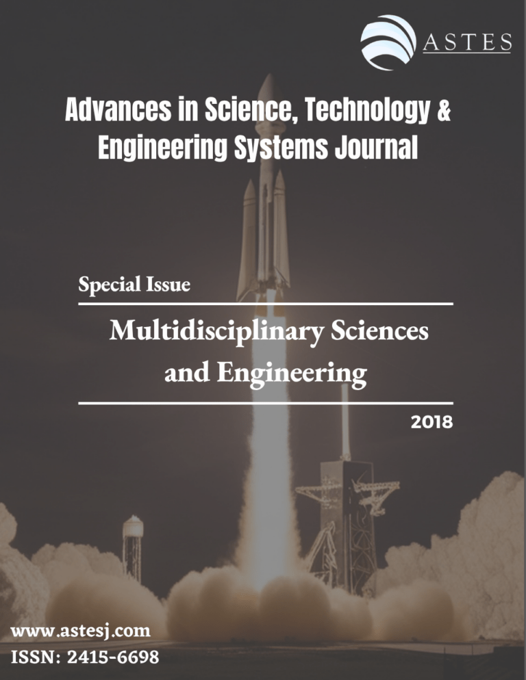 Special Issue on Multidisciplinary Sciences and Engineering 2018