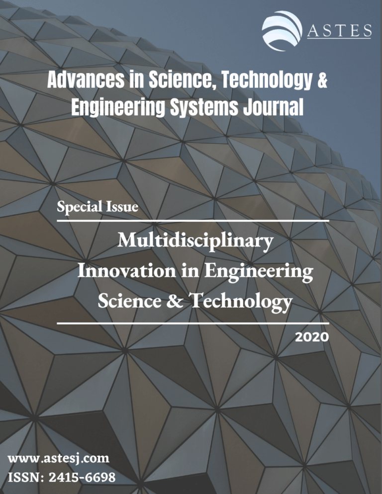 Special Issue on Multidisciplinary Innovation in Engineering Science & Technology 2020